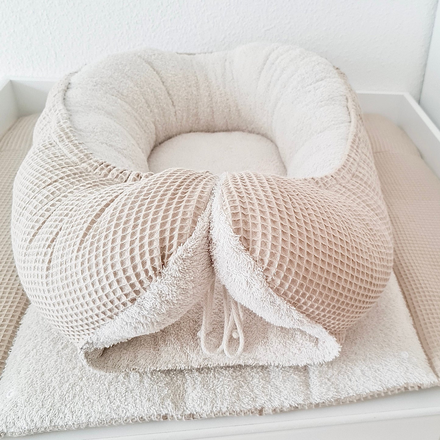 Babynestchen Beige / Frotté Natur